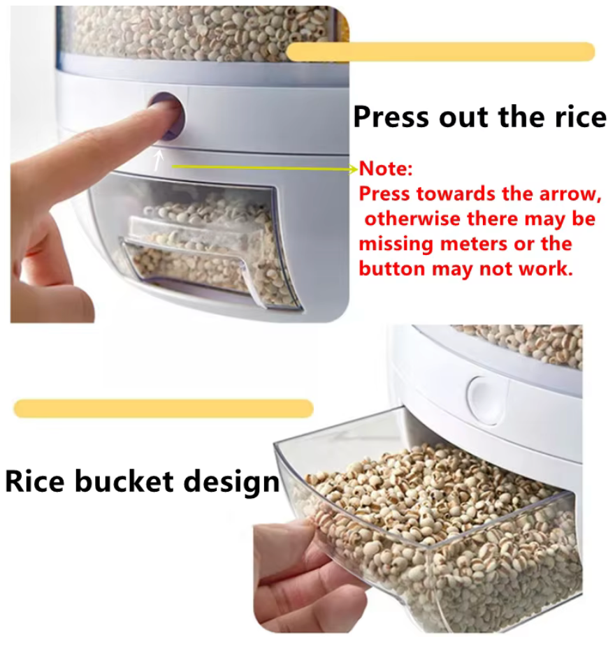 360° Rotating 6 Grid Grain Dispenser