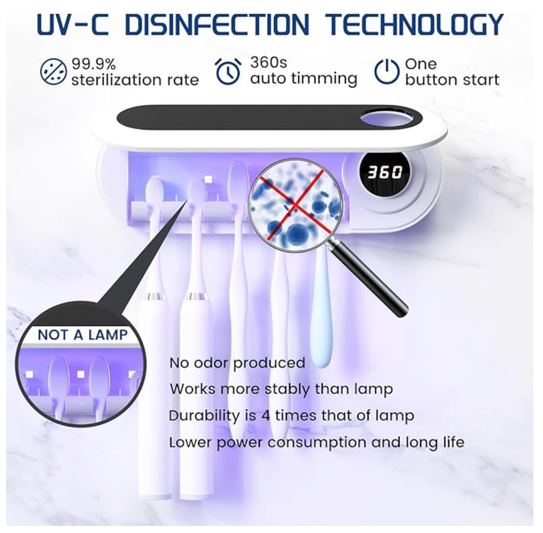 Toothbrush UV Sterilizer Holder