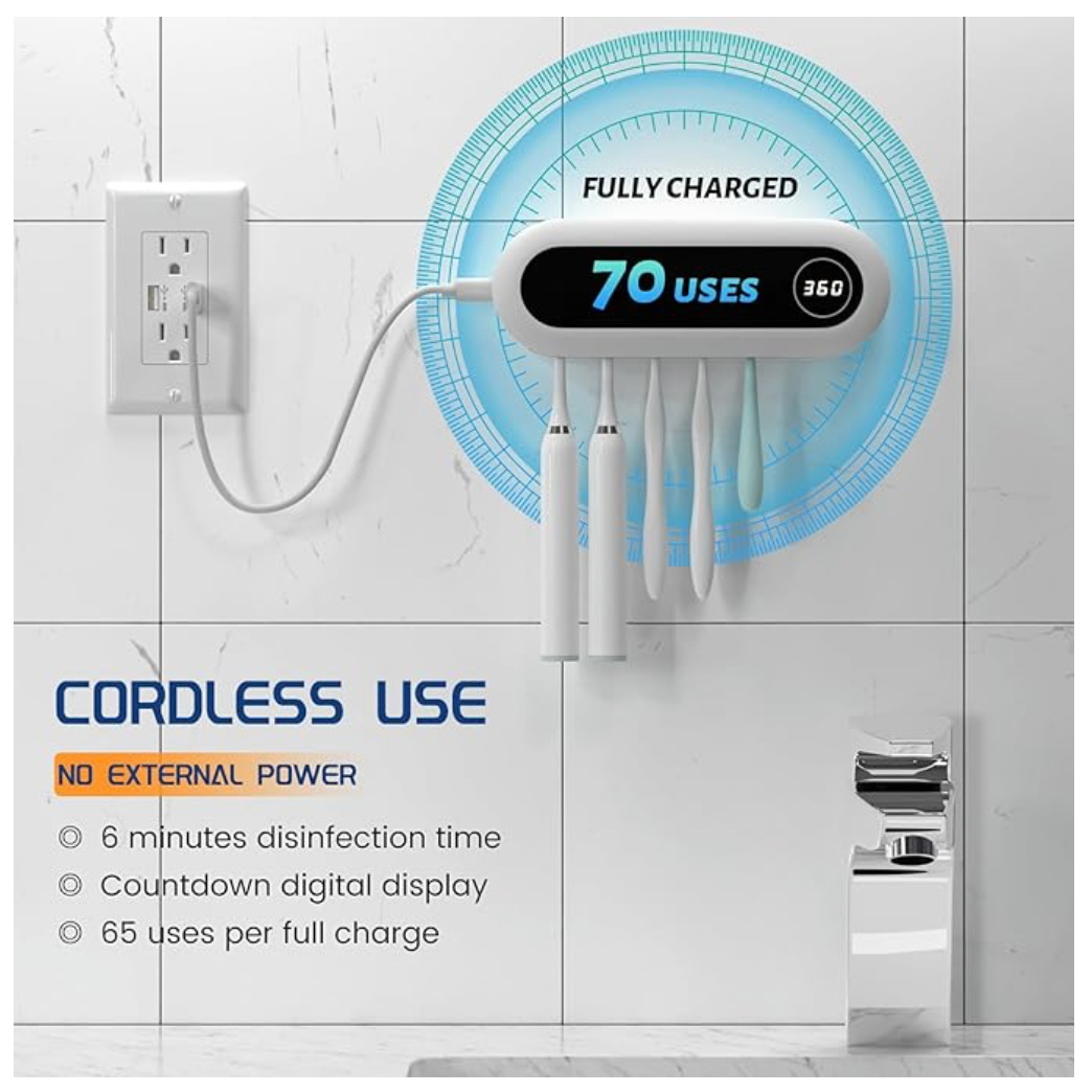 Toothbrush UV Sterilizer Holder