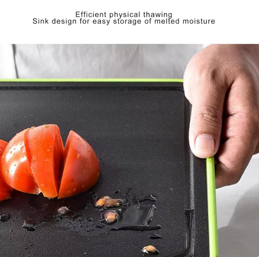 4-in-1 Defrosting Tray for Frozen Meat with Cutting Board