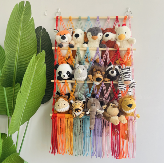 3-Tier Stuffed Toy Storage Shelf Net