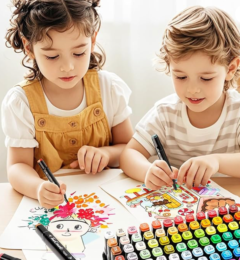 100 Color Dual-tip Art Marker Pens