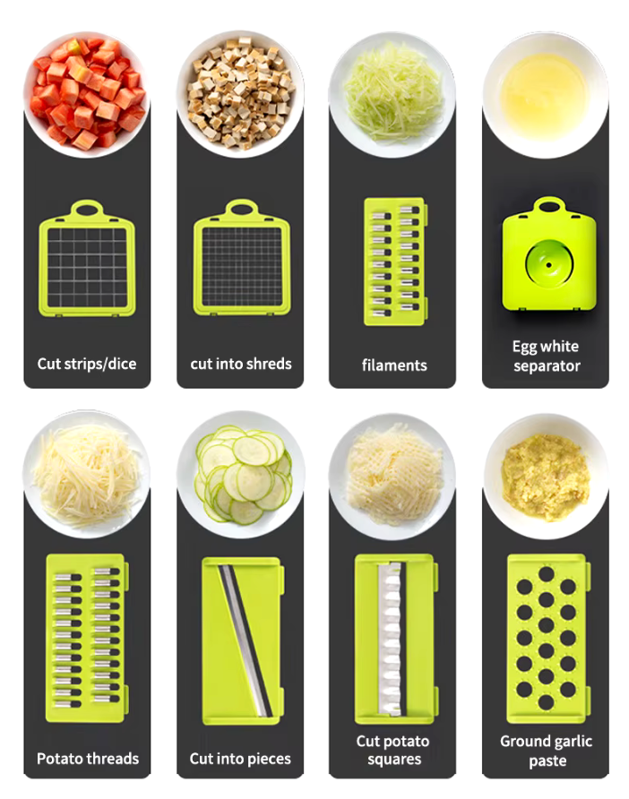 Multifunctional 8 Blade-in-1 Vegetable Chopper