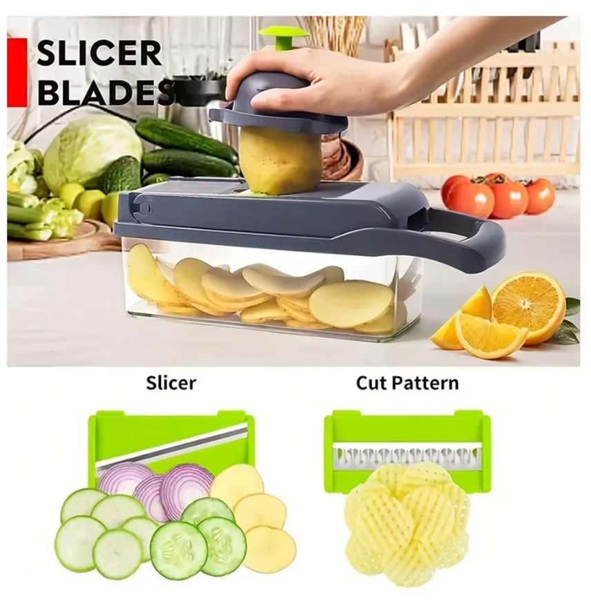 Multifunctional 8 Blade-in-1 Vegetable Chopper