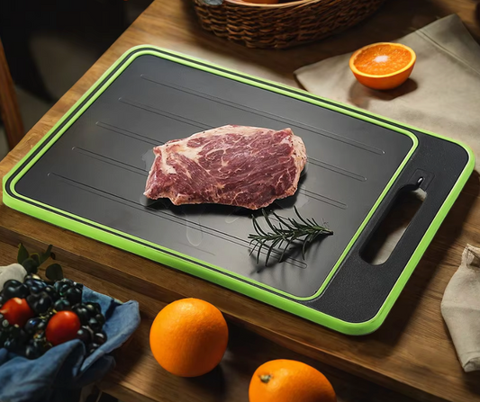 4-in-1 Defrosting Tray for Frozen Meat with Cutting Board