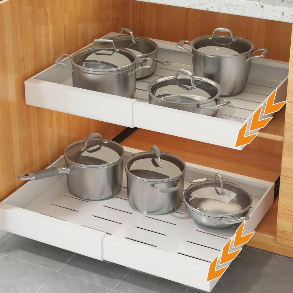 Expandable Pull-Out Cabinet Organizer