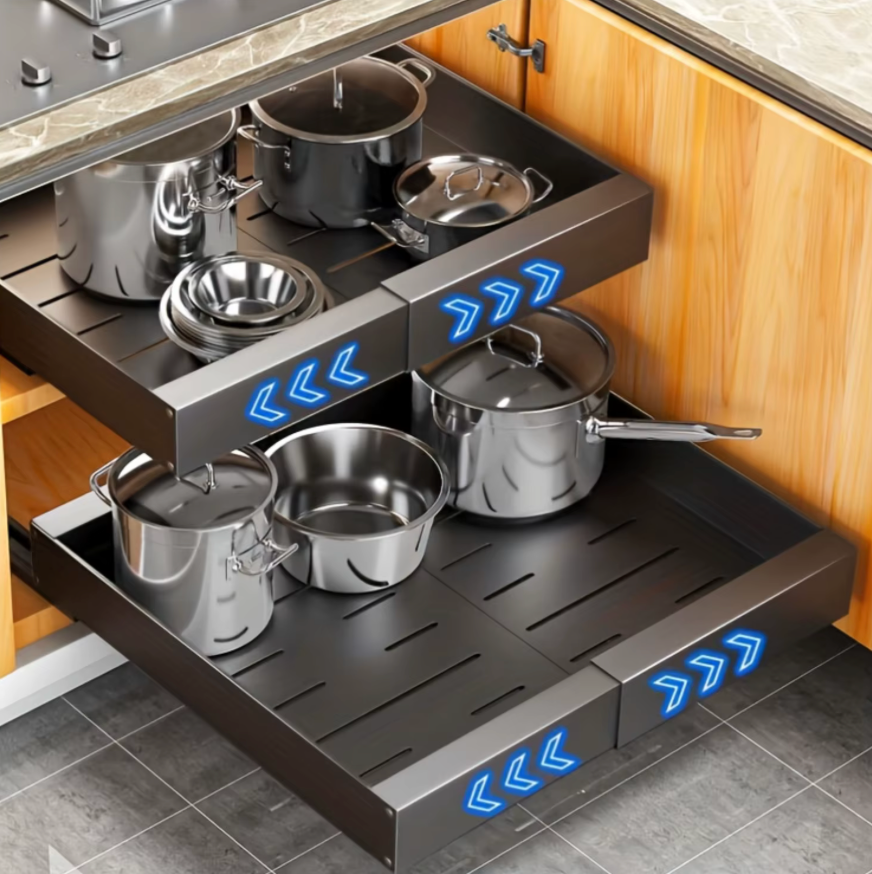 Expandable Pull-Out Cabinet Organizer